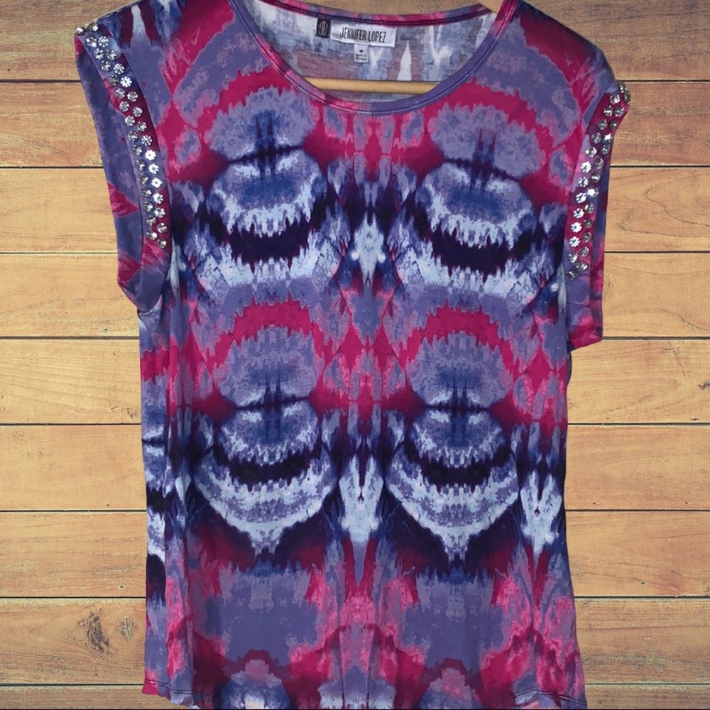 Jennifer Lopez Sleeveless Blouse With Ston…